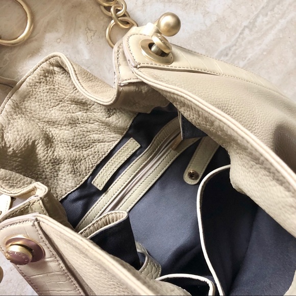 BCBG Maxazria Tote Bag - Cream Leather - Picture 11 of 12